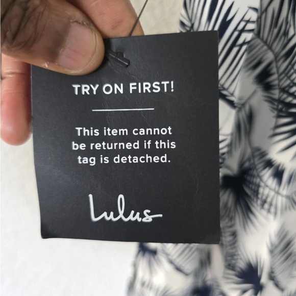 Lulus Floral Skirt Women Sz S Maxi Blue White Double Slits Hawaiian  Coastal New - Picture 9 of 13